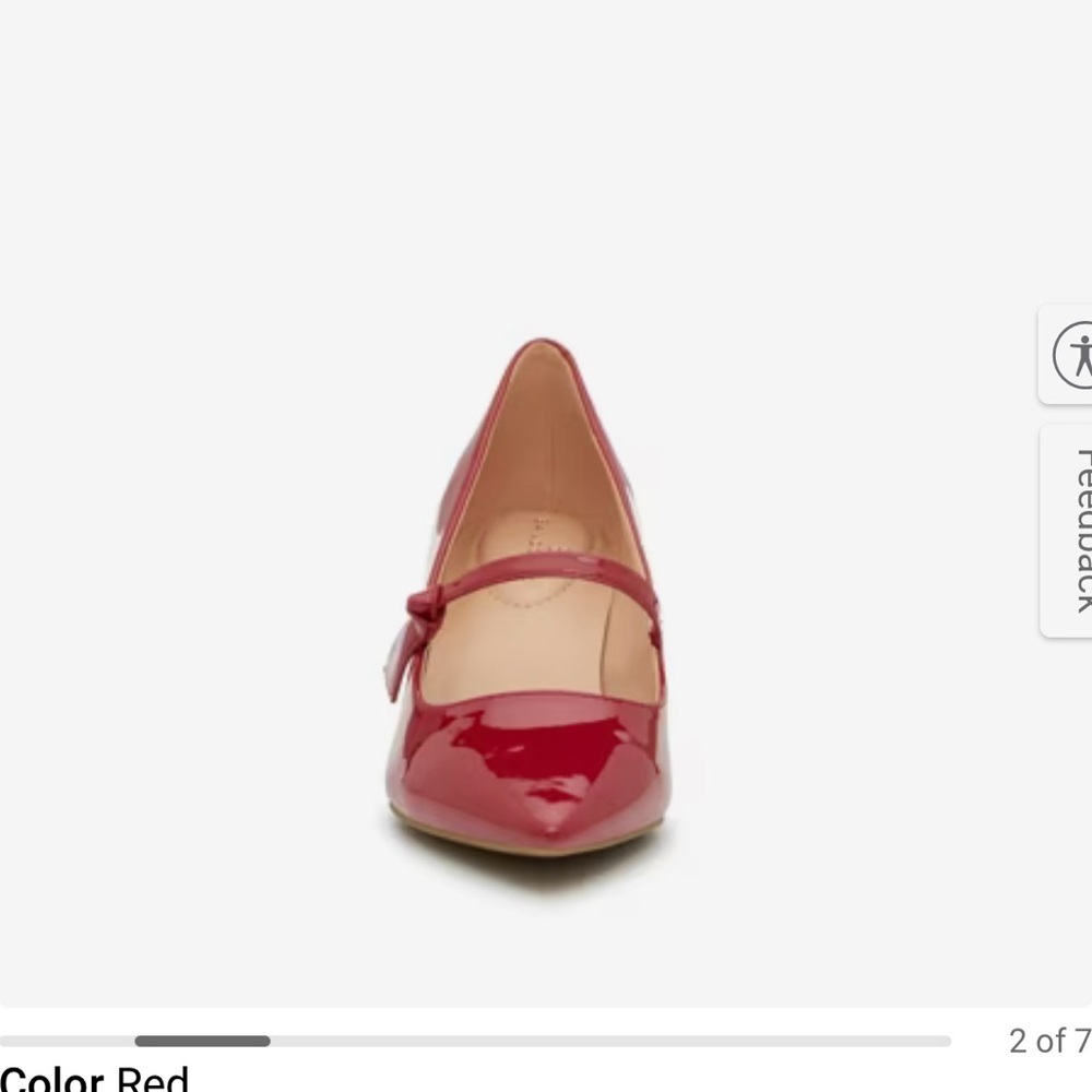 Bandolino Red Patent Heels with Strap - Picture 6 of 8